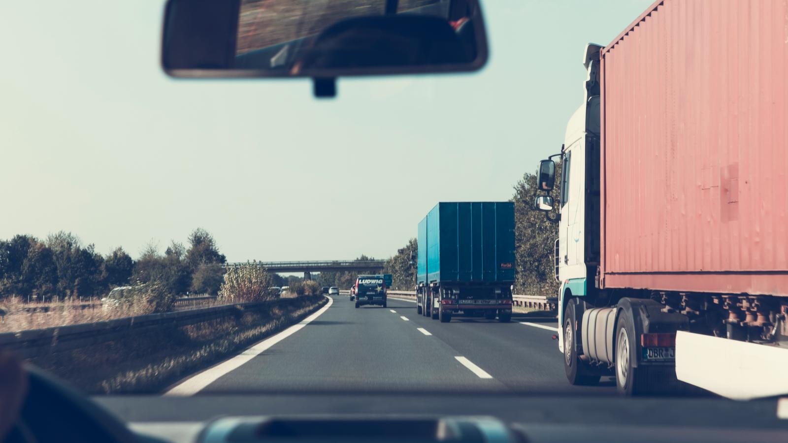 Trucks on highway