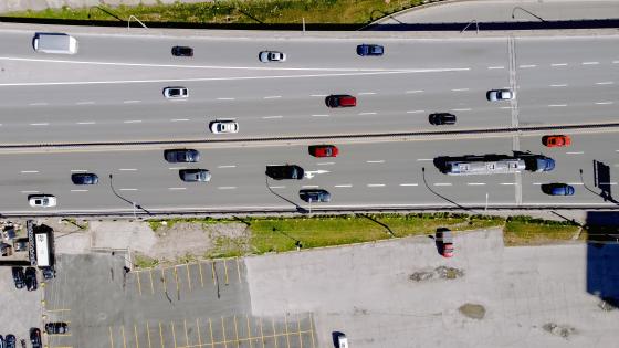 Cars on highway