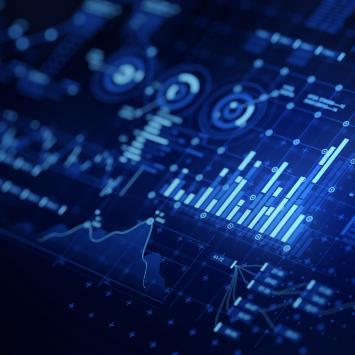 Financial data document graph chart report statistic marketing research development planning management strategy analysis accounting. Financial business technology hologram concept. 3d rendering