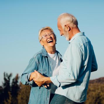 woman man outdoor senior couple happy lifestyle retirement together smiling love old nature mature